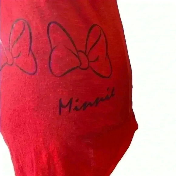 Disney Tops Disney Parks Minnie Mouse Classic Bows Red Sleeveless Tank - Picture 4 of 5